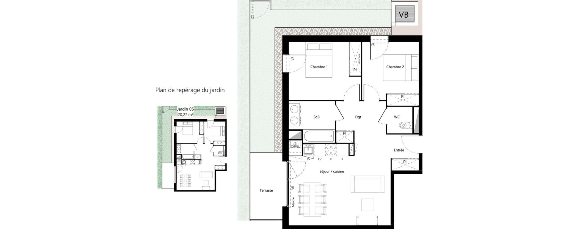 Appartement T3 de 61,17 m2 &agrave; Toulouse Minimes