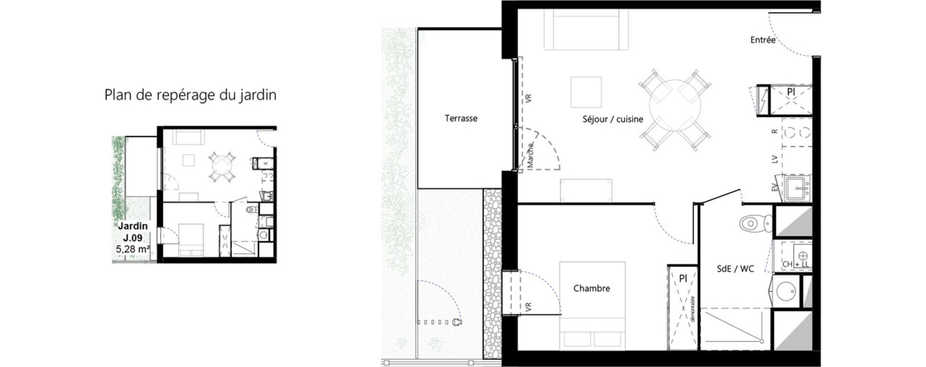 Appartement T2 de 43,64 m2 &agrave; Toulouse Minimes