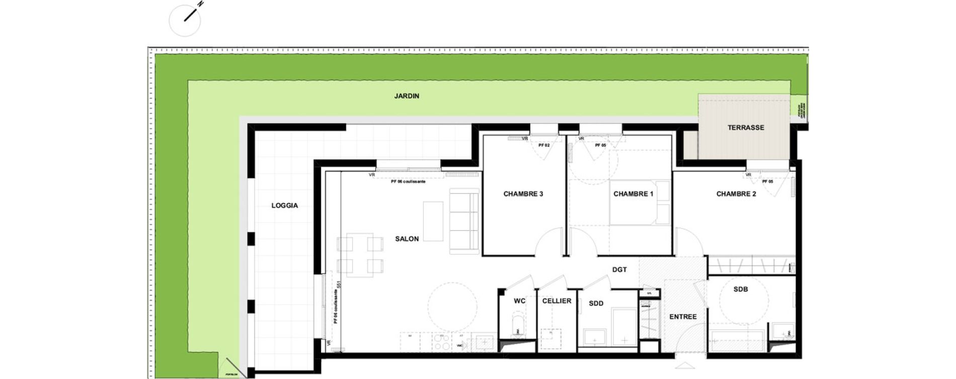 Appartement T4 de 82,10 m2 &agrave; Toulouse Guillaumet