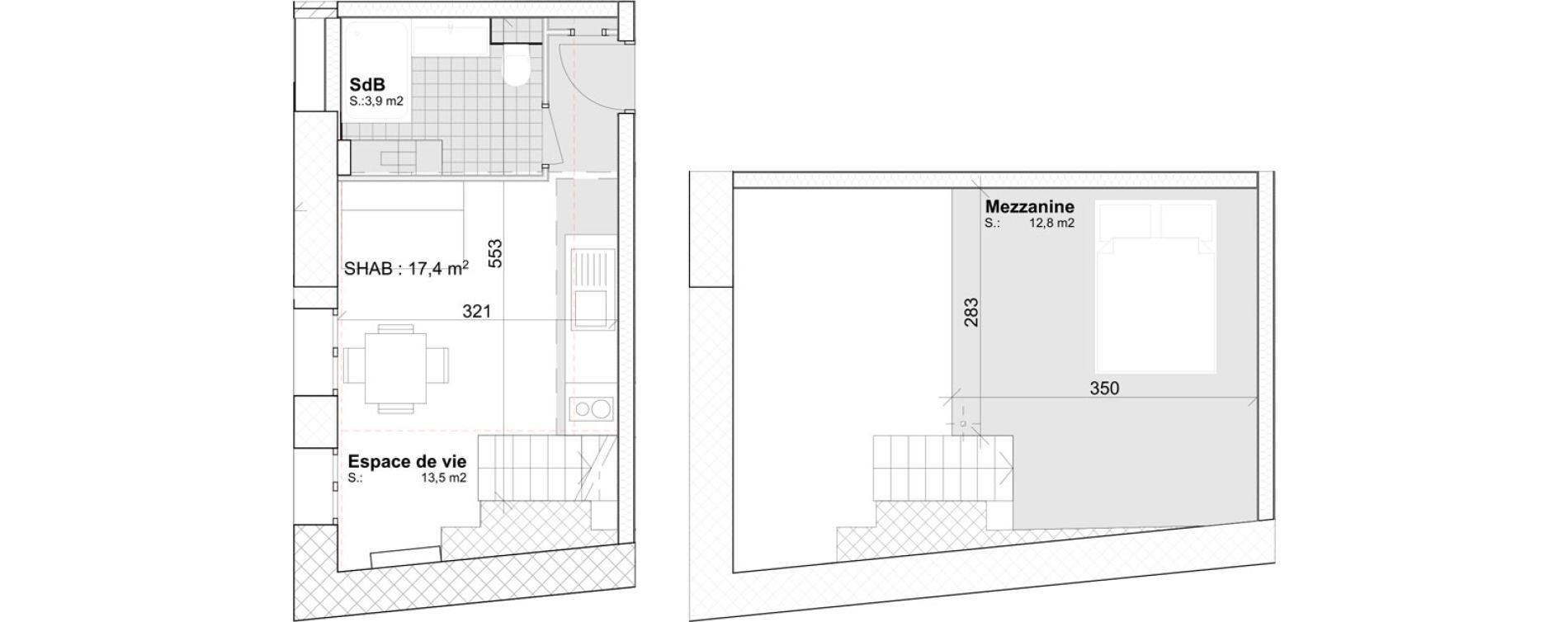 Appartement T1 bis de 30,20 m2 &agrave; Toulouse Capitole