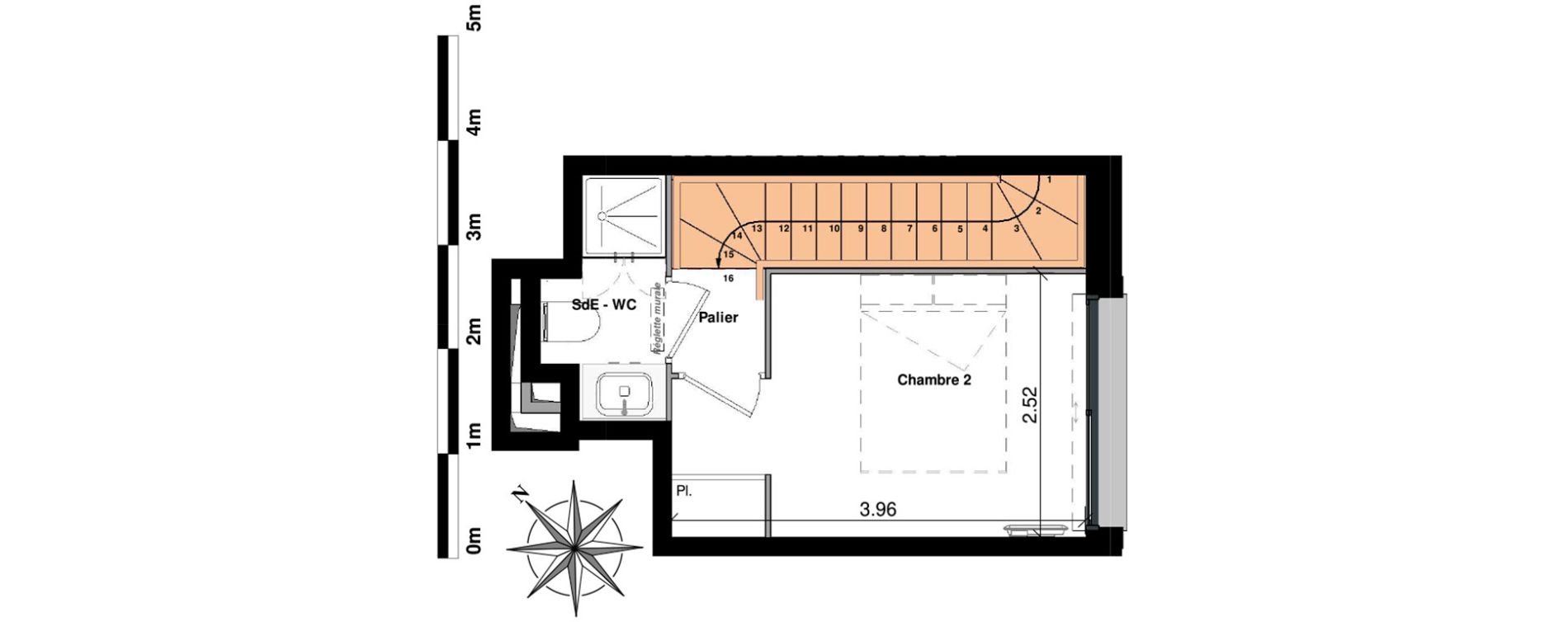 Duplex T3 de 53,14 m2 &agrave; Toulouse Matabiau