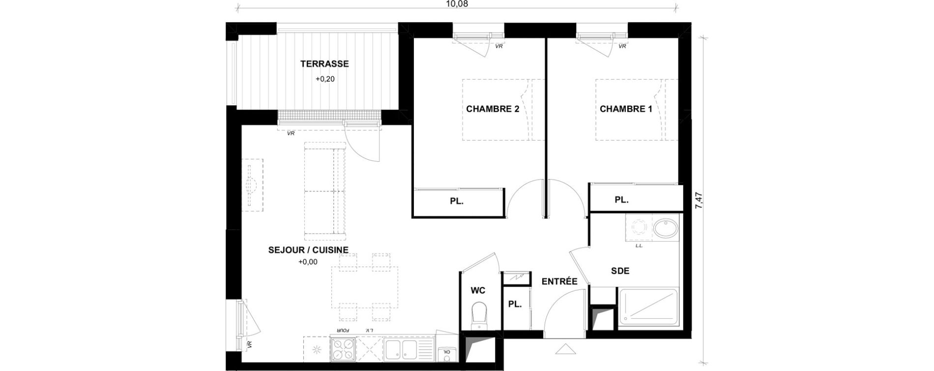 Appartement T3 de 61,63 m2 &agrave; Toulouse Lalande