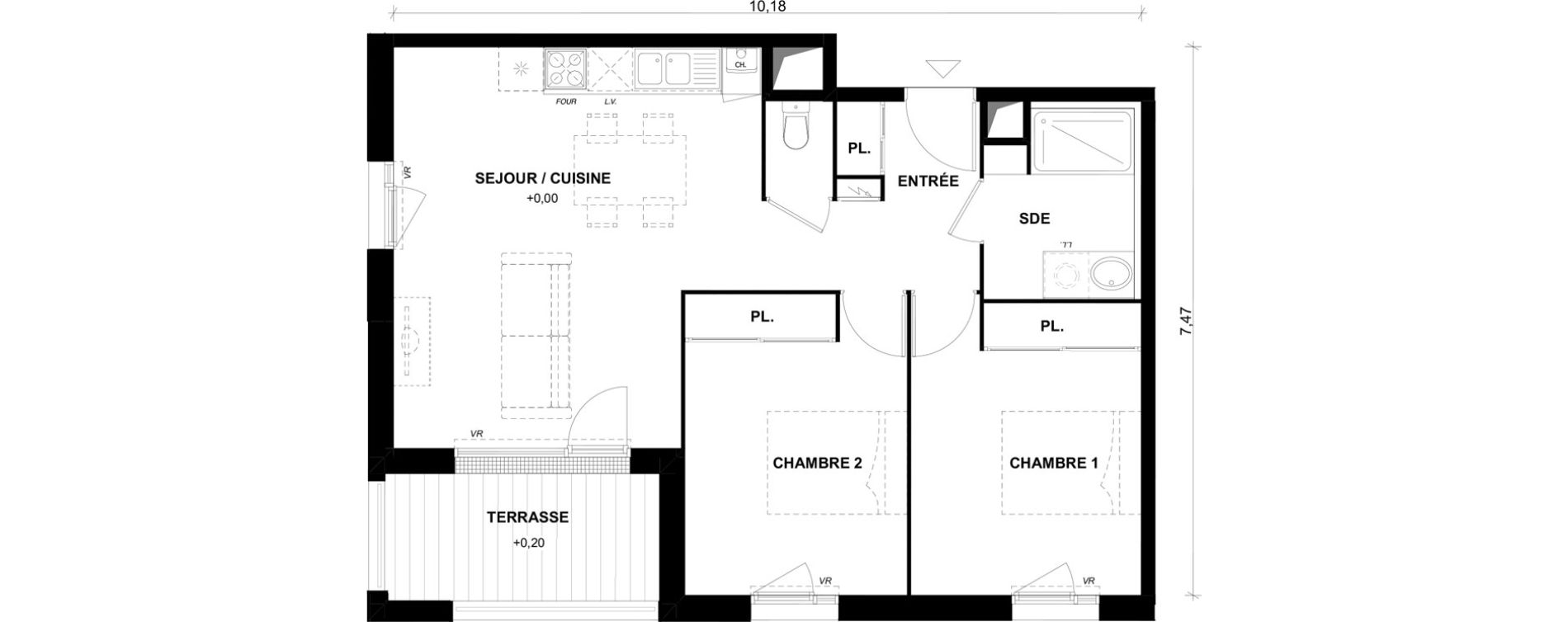 Appartement T3 de 62,04 m2 &agrave; Toulouse Lalande