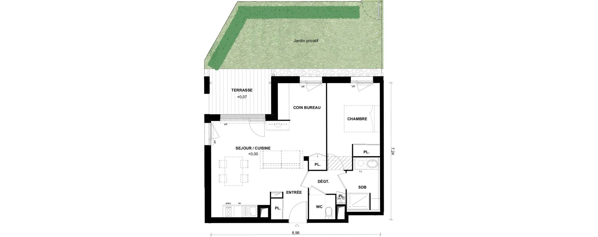 Appartement T2 bis de 54,17 m2 &agrave; Toulouse Lalande