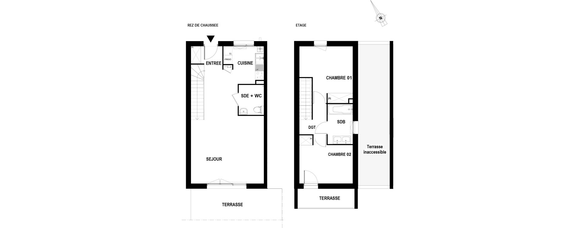 Maison T3 de 74,27 m2 &agrave; Toulouse Croix daurade