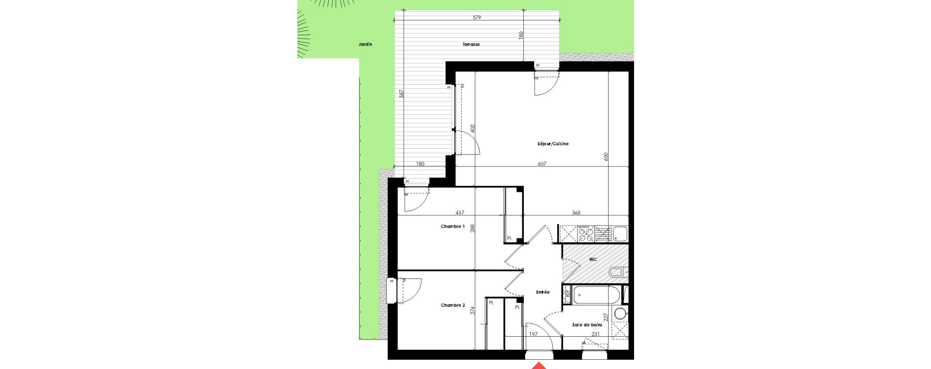 Appartement T3 de 69,12 m2 &agrave; Toulouse Lalande