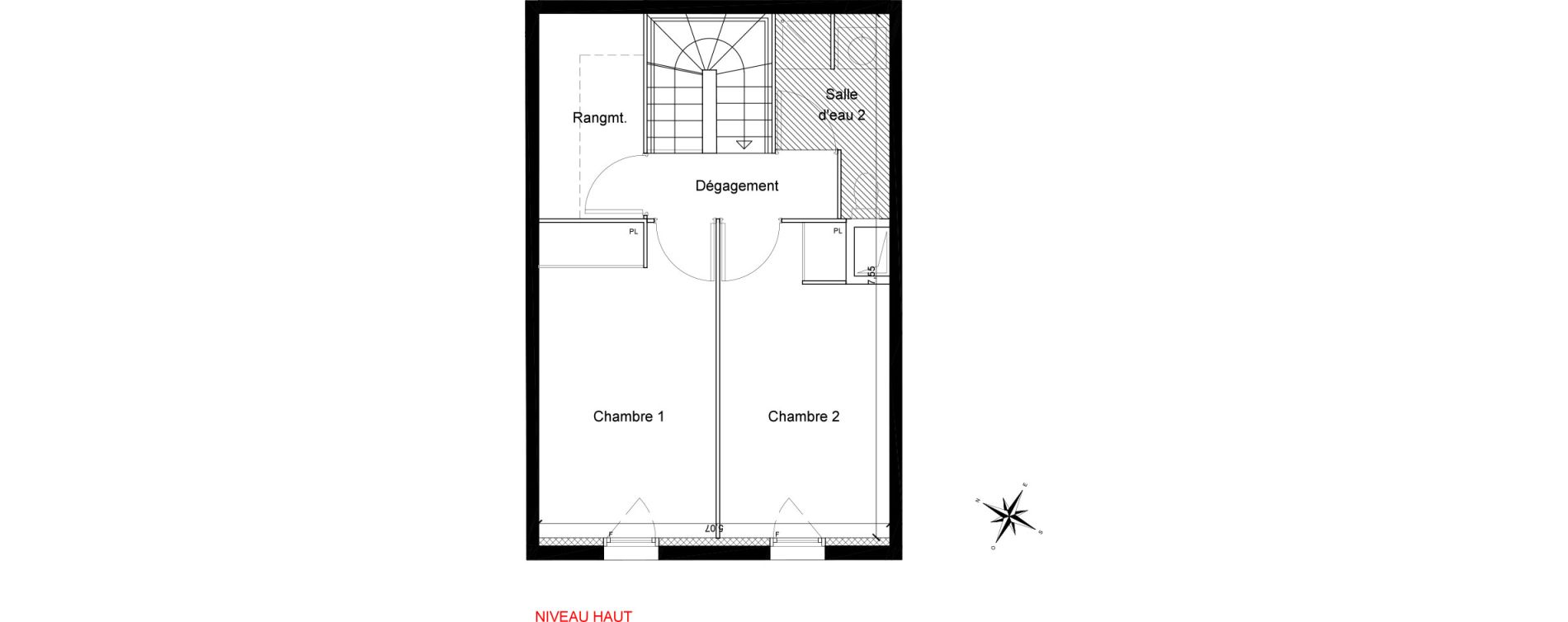 Duplex T3 de 66,30 m2 &agrave; Toulouse Les ar&egrave;nes