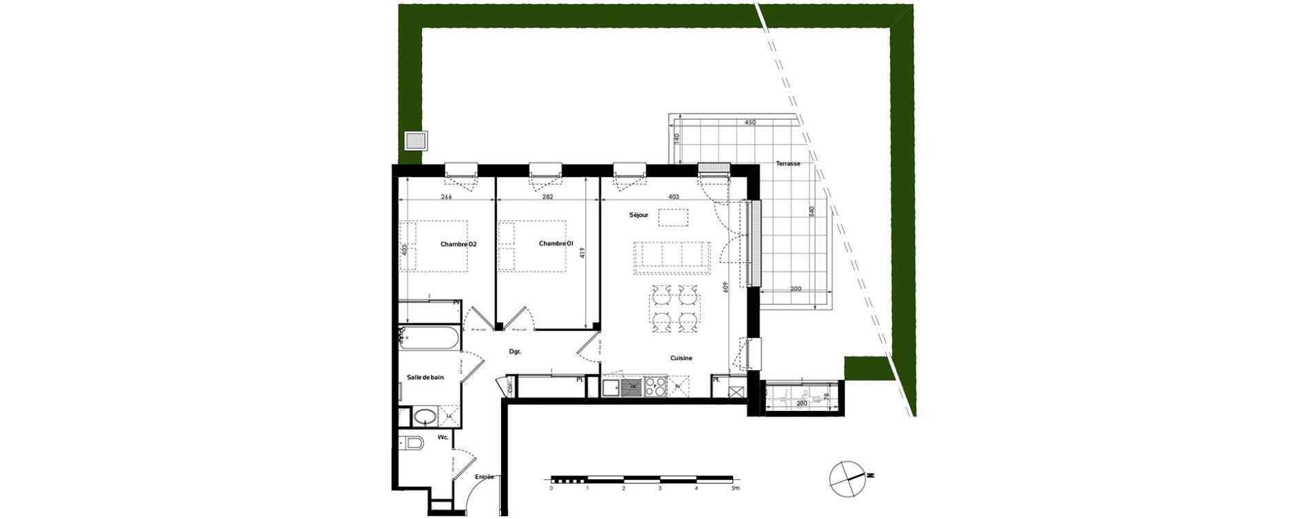 Appartement T3 de 64,49 m2 &agrave; Toulouse Croix daurade