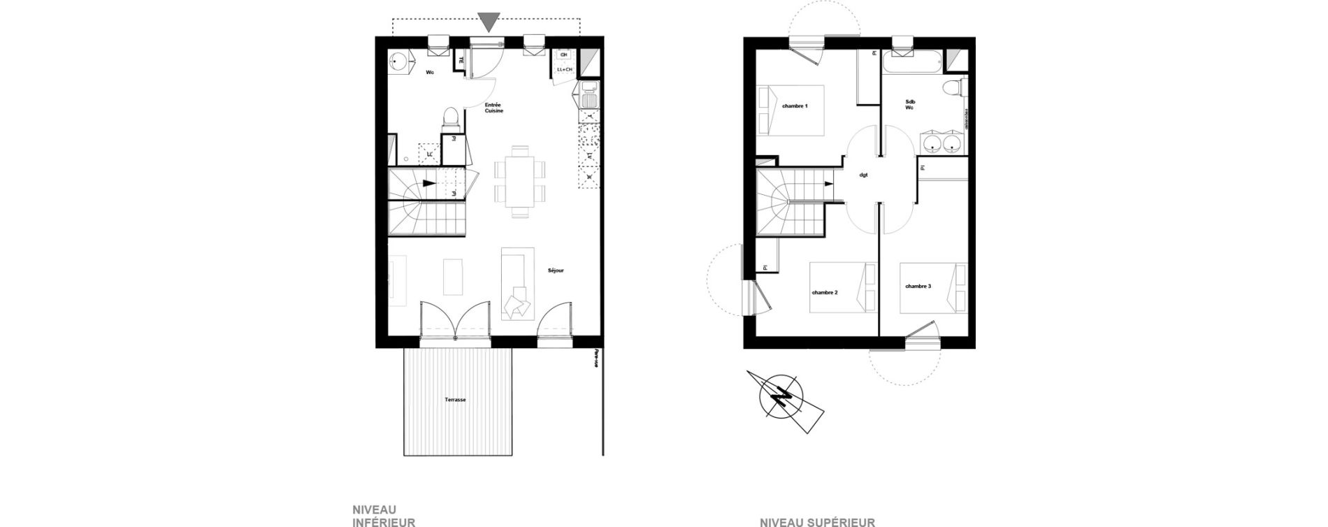 Villa T4 de 84,07 m2 &agrave; Toulouse Borderouge