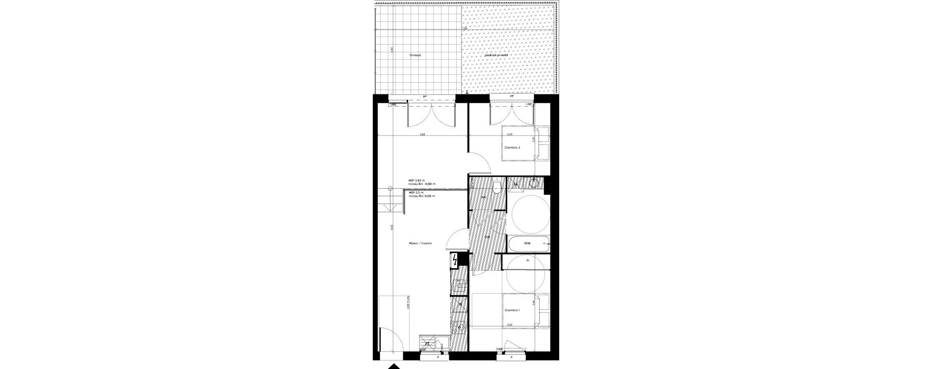 Appartement T3 de 65,20 m2 &agrave; Toulouse Guilhermy