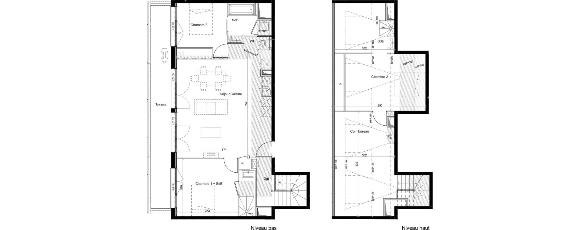 Duplex T5 de 102,57 m2 &agrave; Toulouse Fer &agrave; cheval