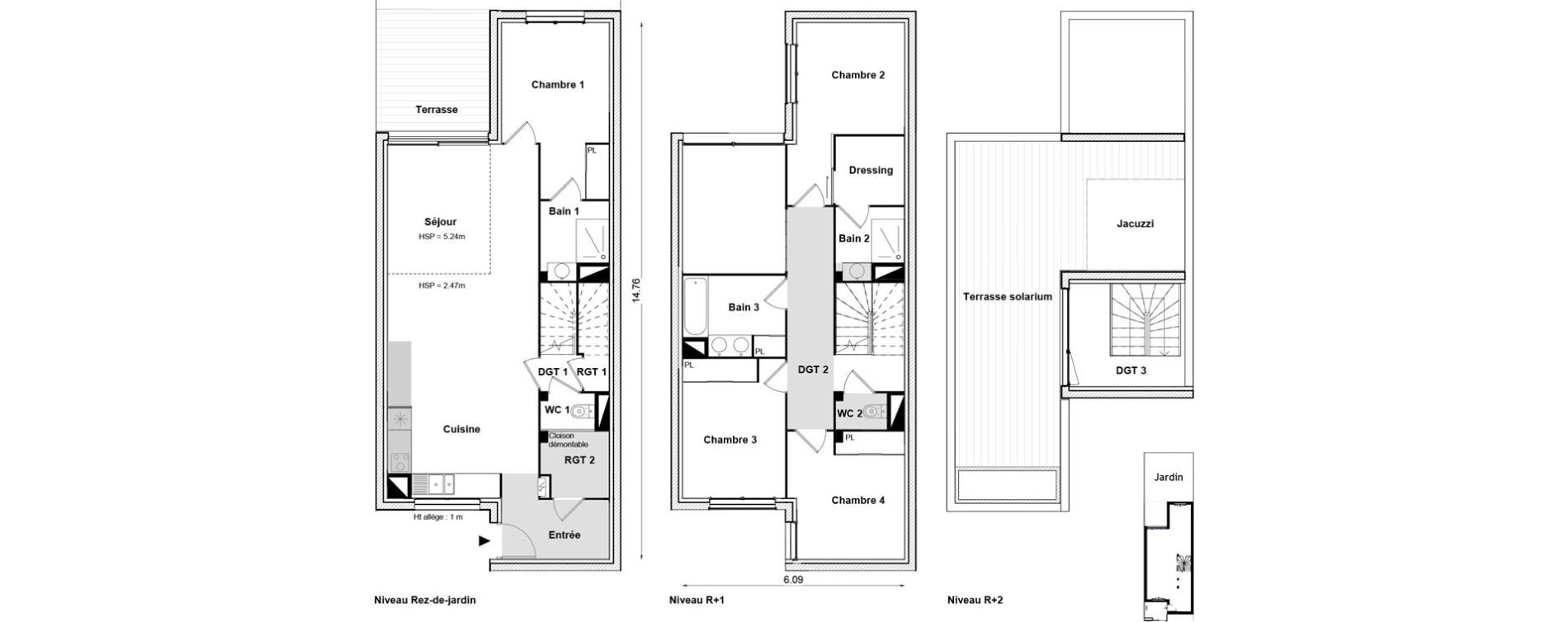 Villa T5 de 131,29 m2 &agrave; Toulouse Malep&egrave;re