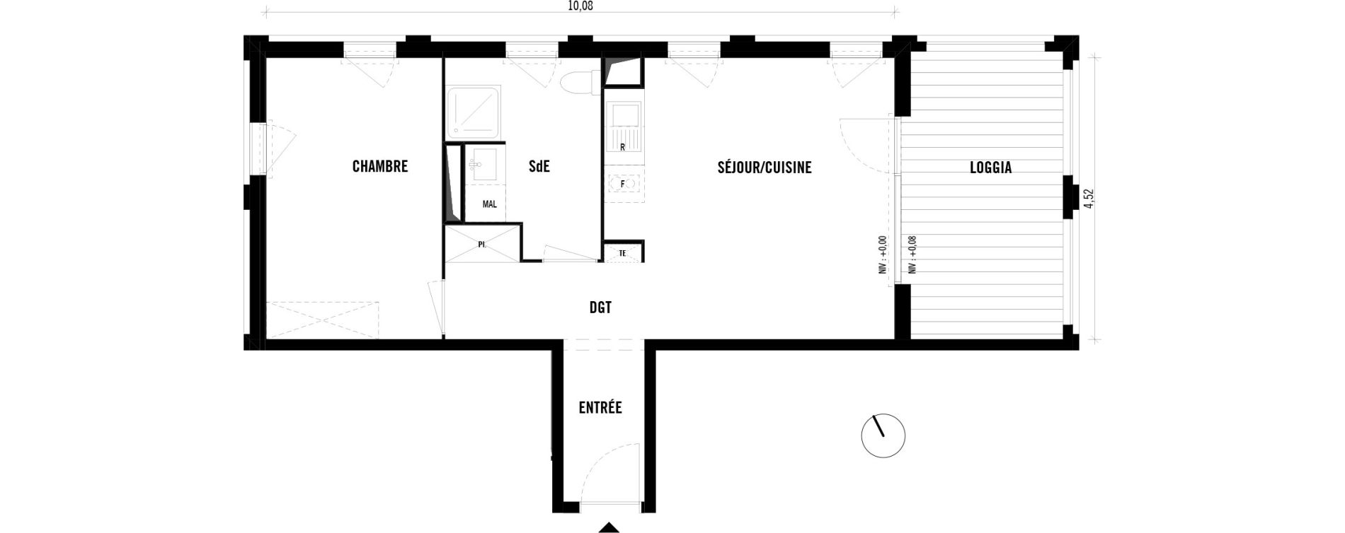 Appartement T2 de 47,40 m2 &agrave; Toulouse Empalot