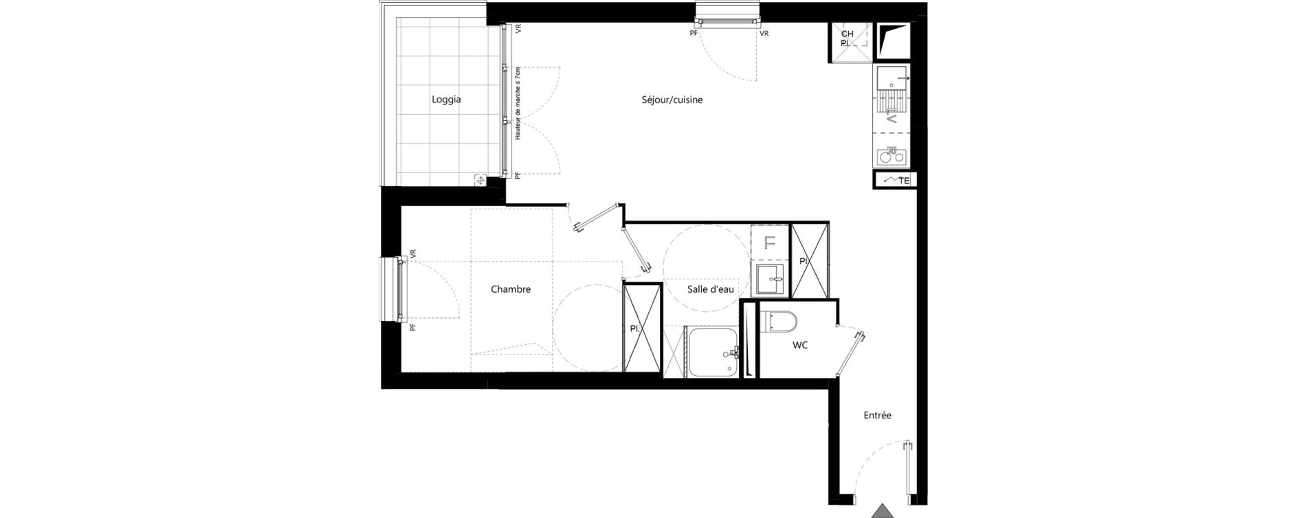 Appartement T2 de 48,49 m2 &agrave; Toulouse Minimes