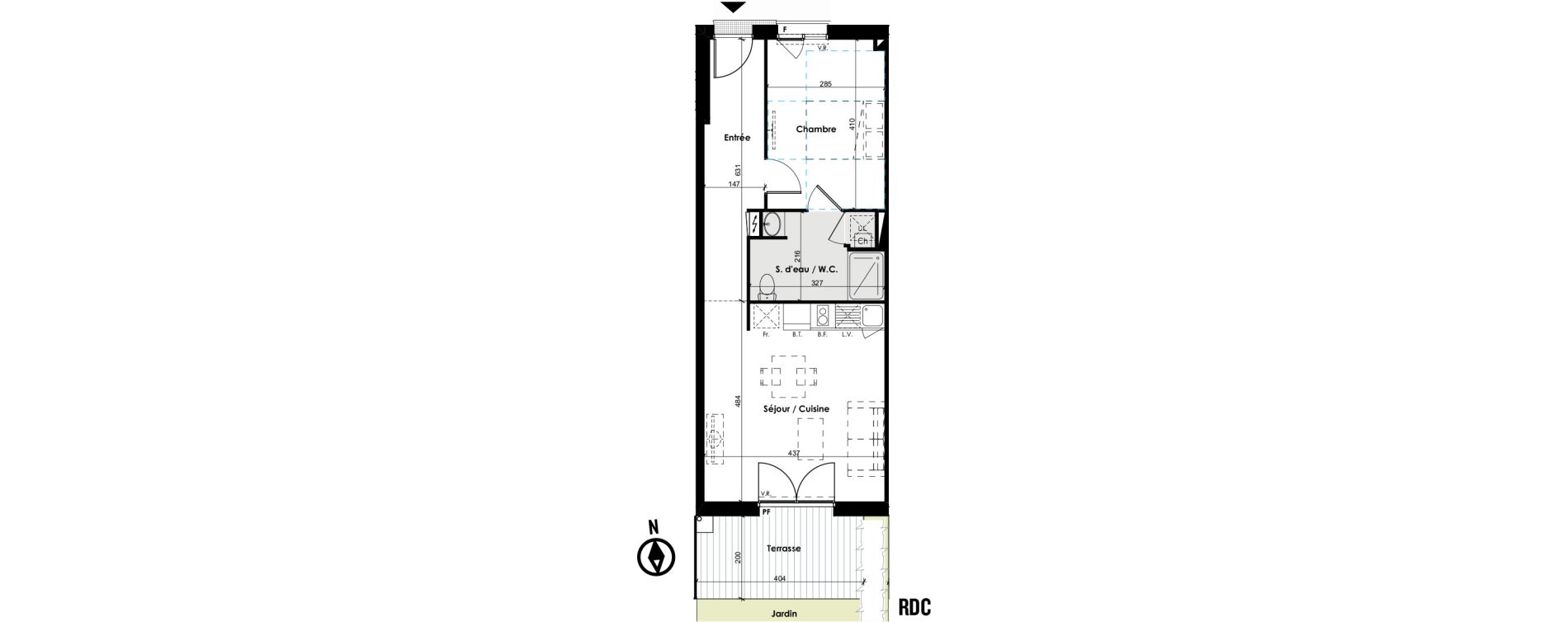 Appartement T2 de 47,18 m2 &agrave; Toulouse Croix daurade