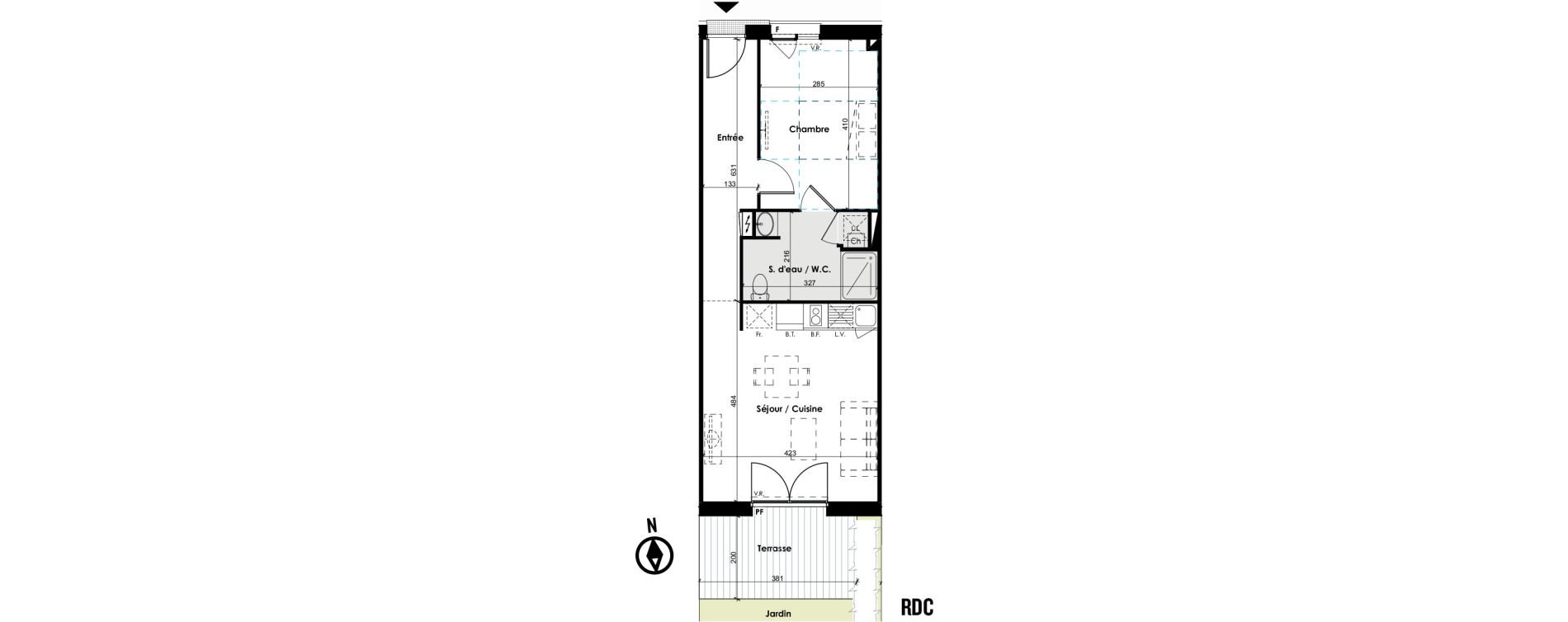 Appartement T2 de 45,90 m2 &agrave; Toulouse Croix daurade