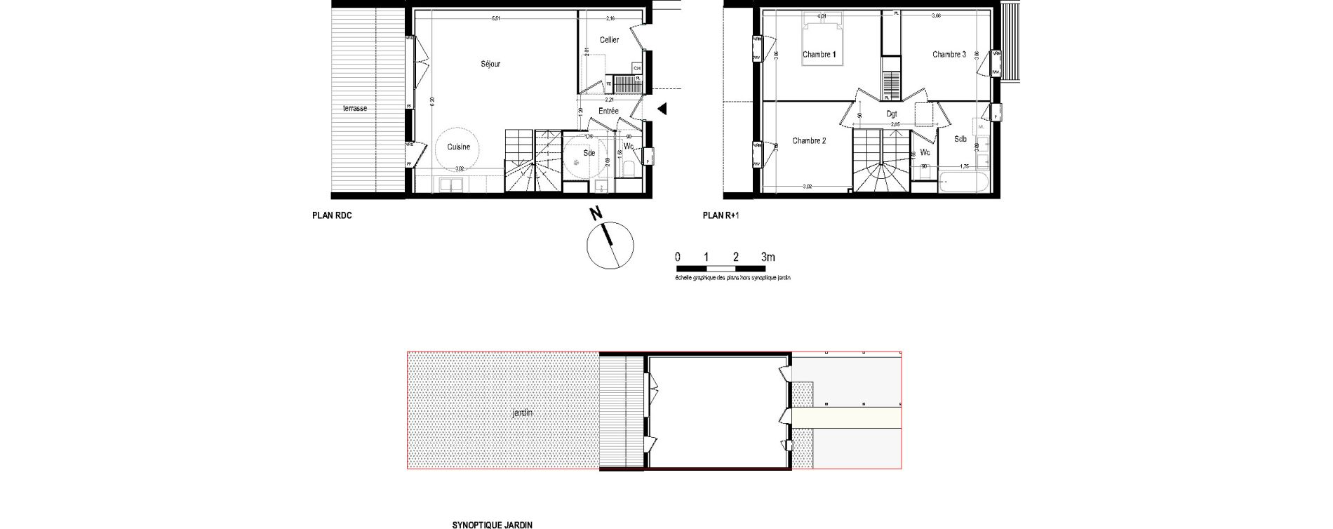 Maison T4 de 85,31 m2 &agrave; Toulouse Saint-simon