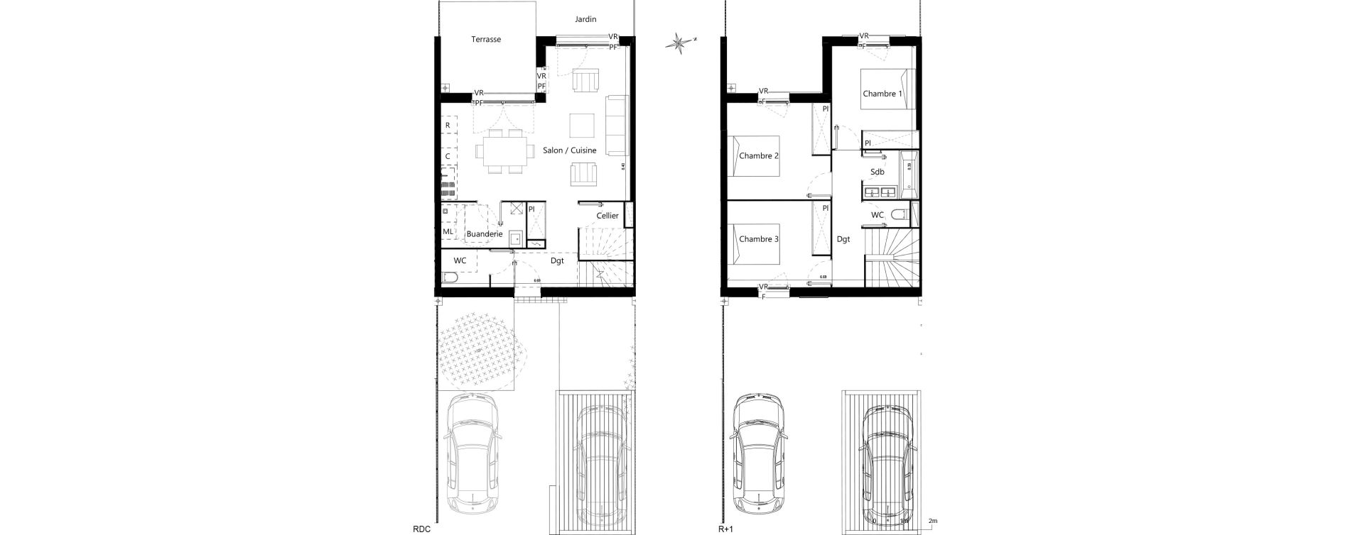 Maison T4 de 89,09 m2 &agrave; Toulouse Saint-simon