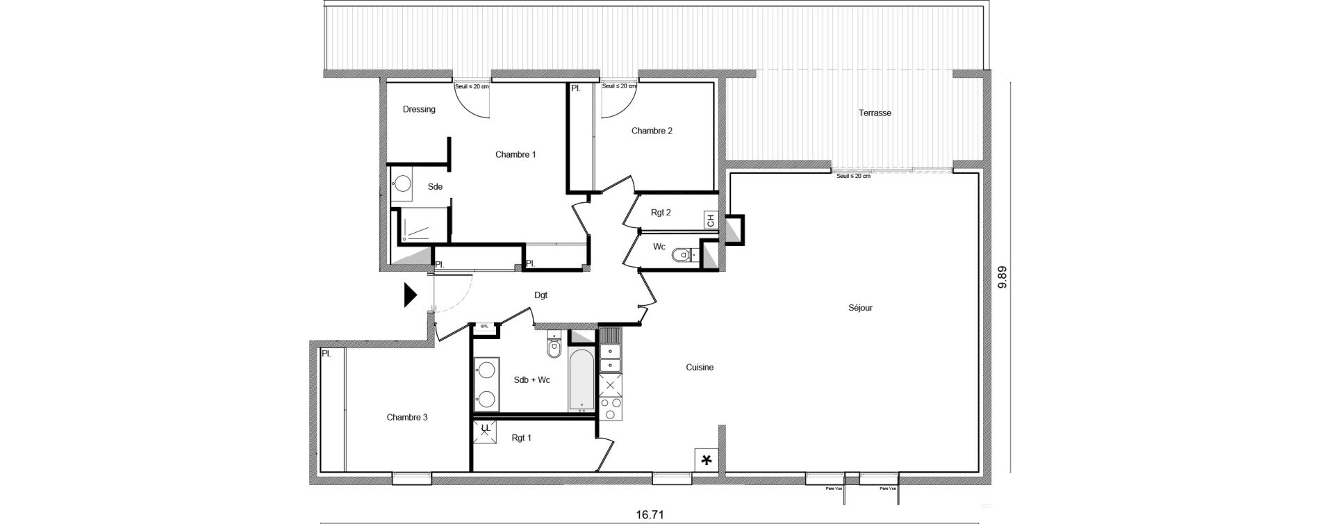 Appartement T4 de 129,30 m2 &agrave; Toulouse Amidonniers