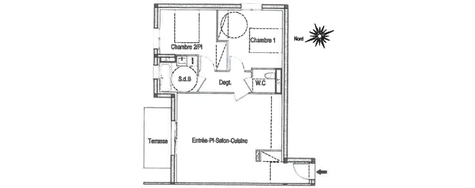 Appartement T3 de 65,03 m2 &agrave; Toulouse Lardenne