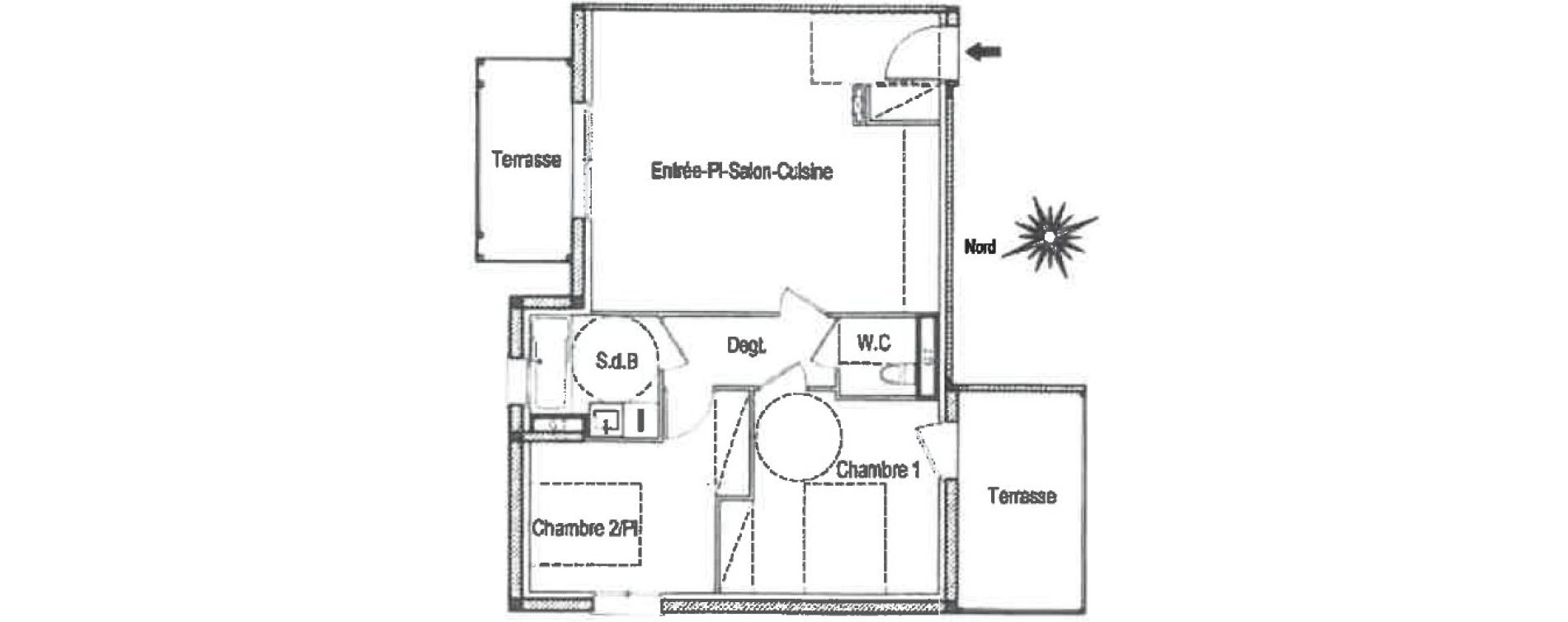 Appartement T3 de 63,00 m2 &agrave; Toulouse Lardenne