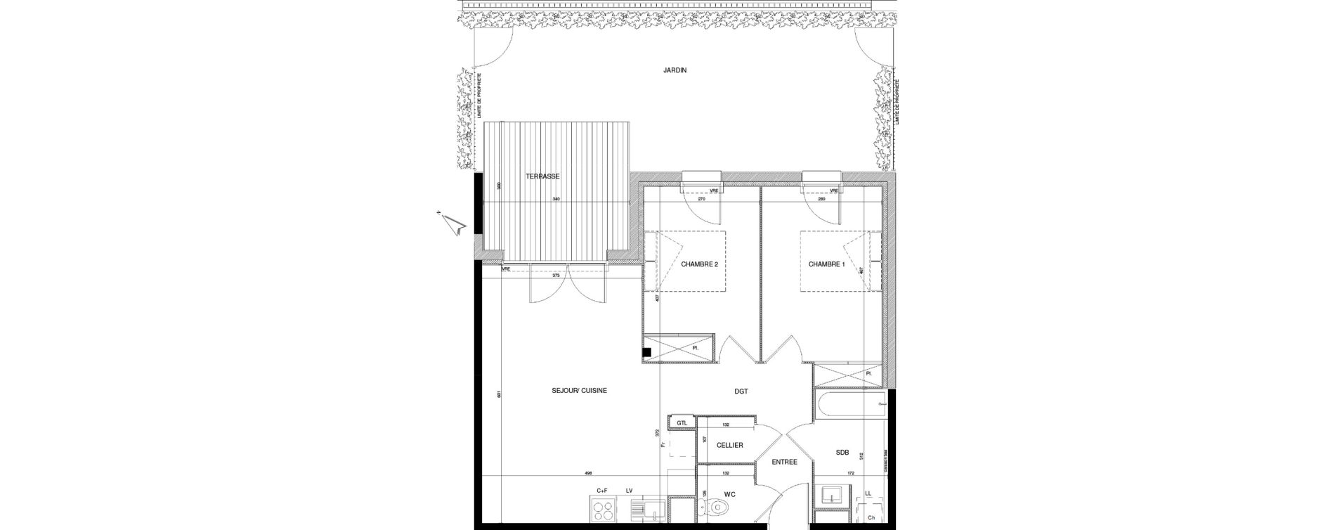 Appartement T3 de 64,50 m2 &agrave; Toulouse Croix daurade
