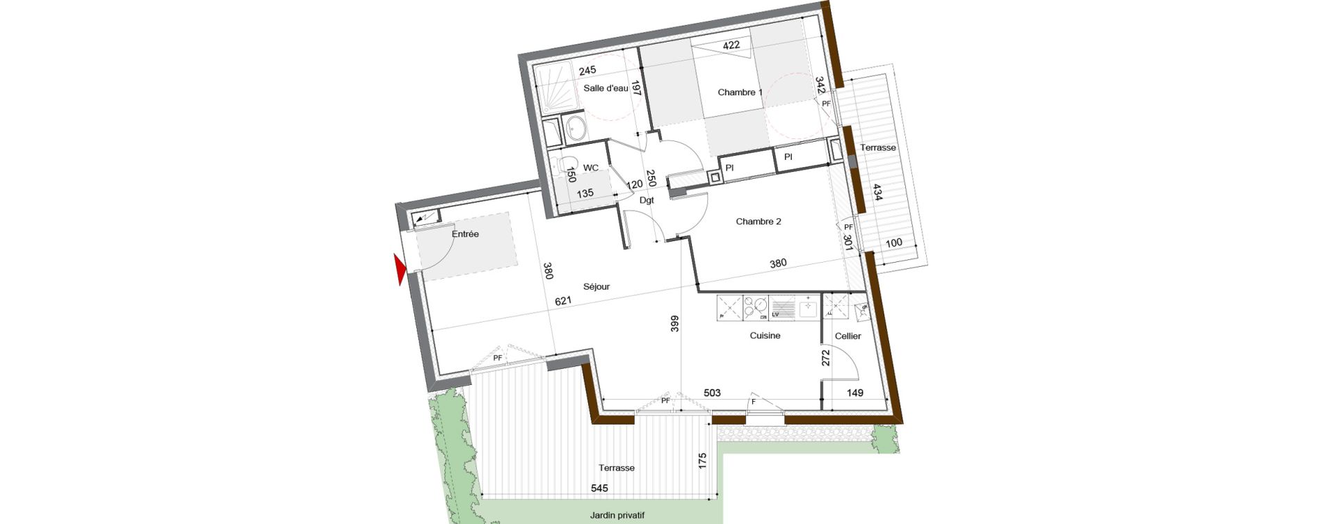 Appartement T3 de 68,28 m2 &agrave; Toulouse Lafourguette