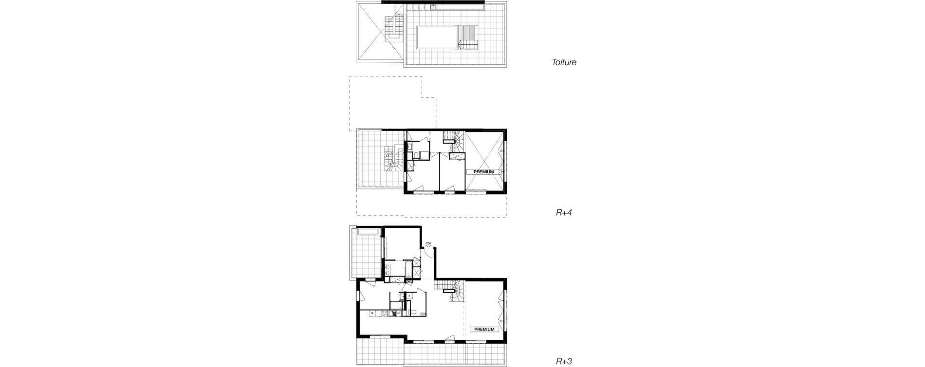 Duplex T5 de 128,90 m2 &agrave; Toulouse Guillaumet