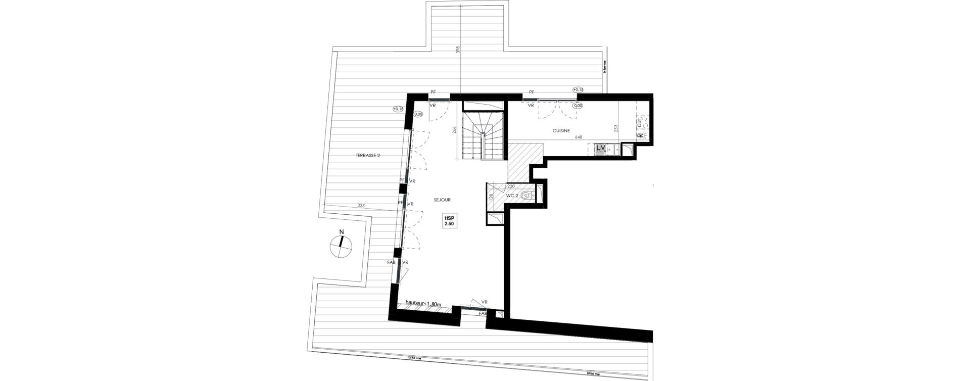Duplex T4 de 112,39 m2 &agrave; Toulouse Patte d'oie