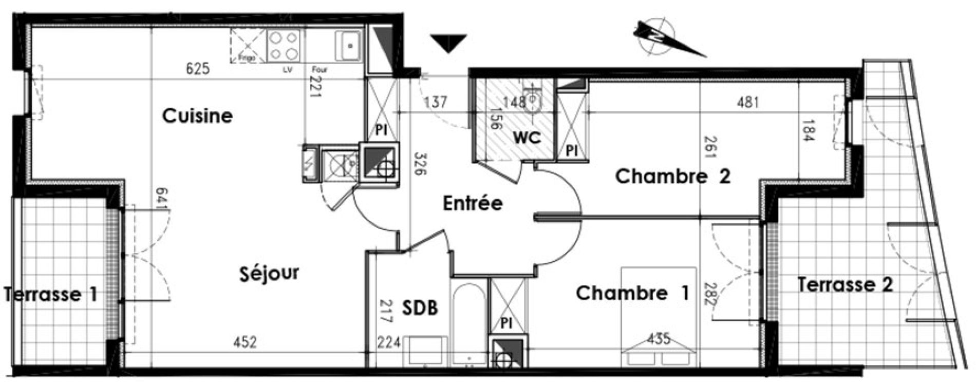 Appartement T3 de 74,40 m2 &agrave; Toulouse Lalande