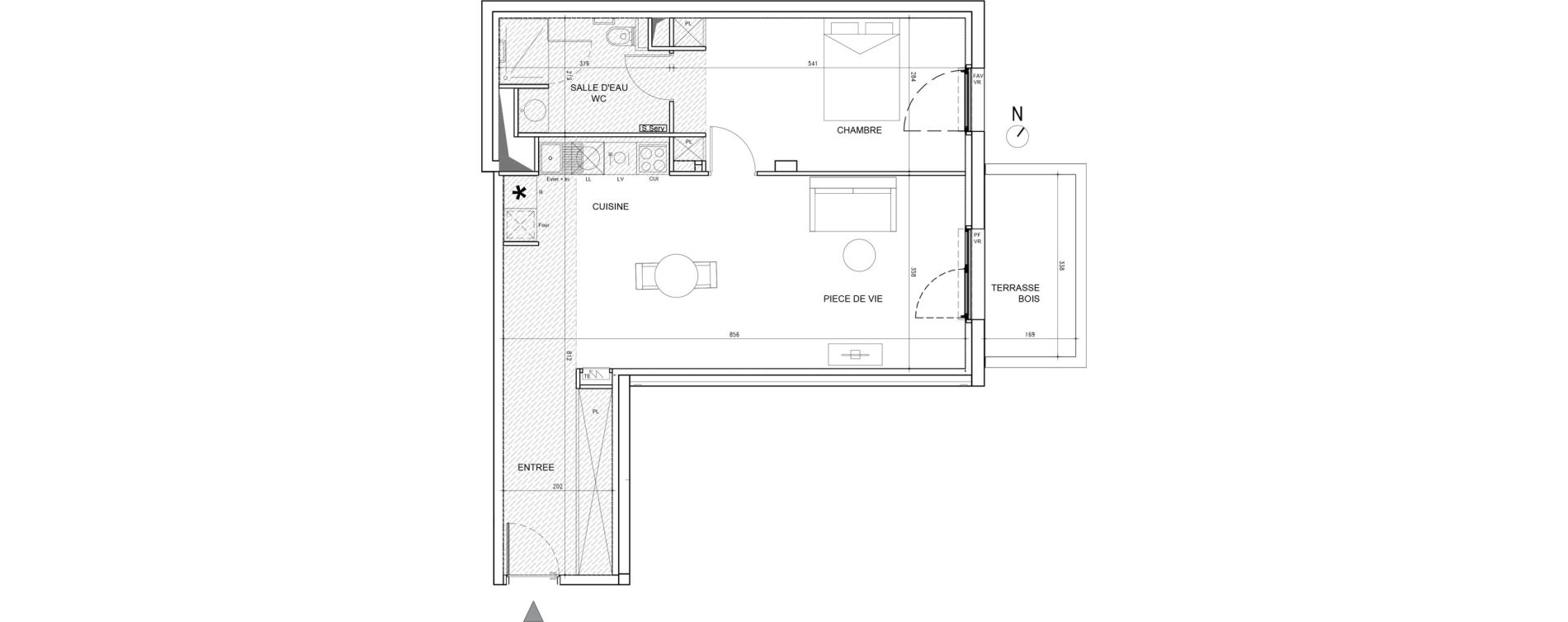 Appartement T2 de 61,20 m2 &agrave; Toulouse Bazacle