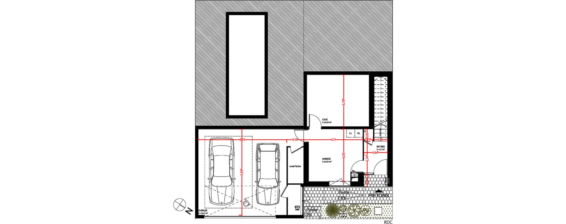 Villa T5 de 128,02 m2 &agrave; Toulouse Pech david