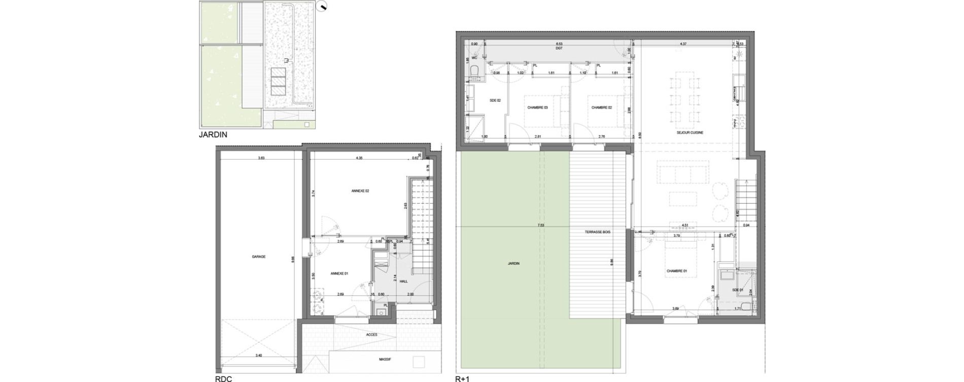 Duplex T4 de 97,87 m2 &agrave; Toulouse Pech david
