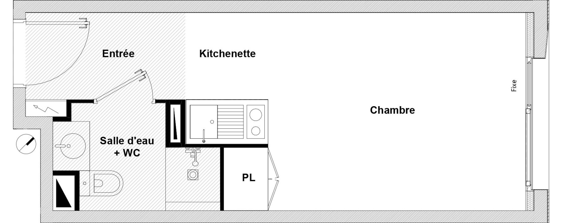 Appartement T1 de 20,04 m2 &agrave; Toulouse Rangueil
