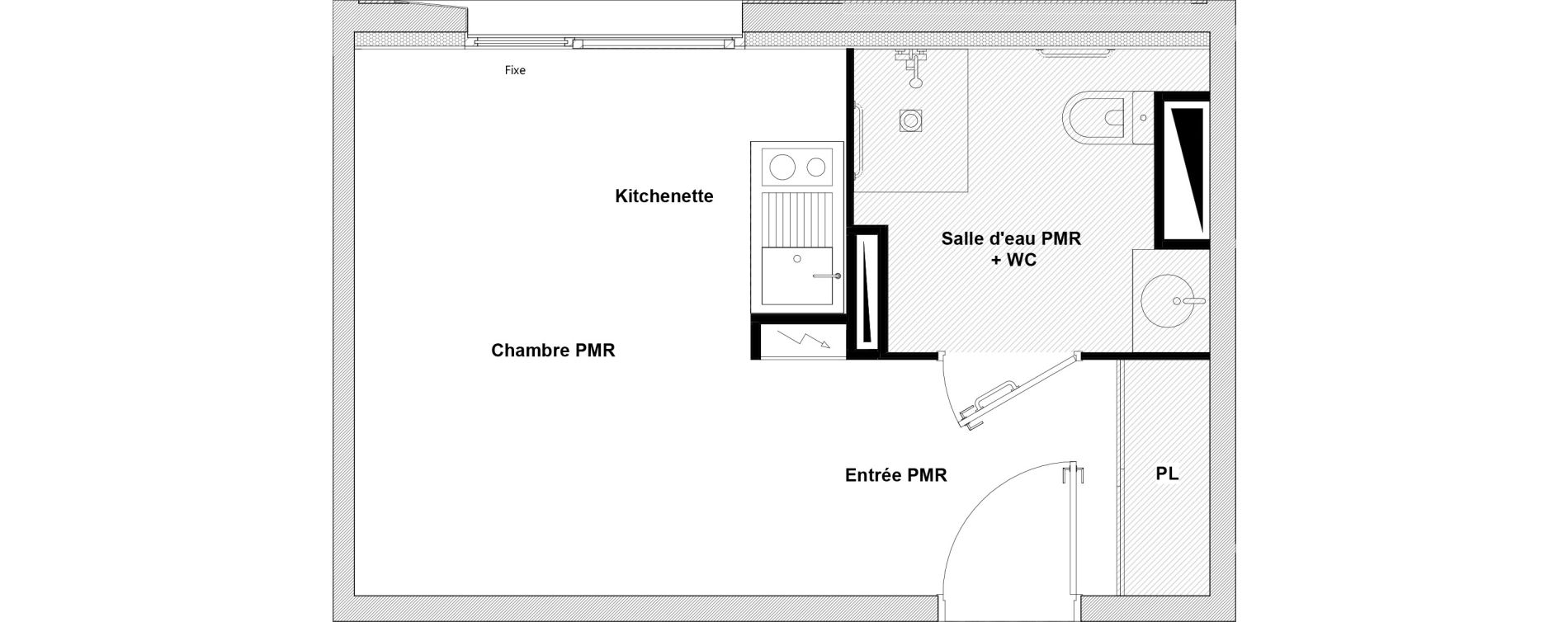 Appartement T1 de 21,90 m2 &agrave; Toulouse Rangueil