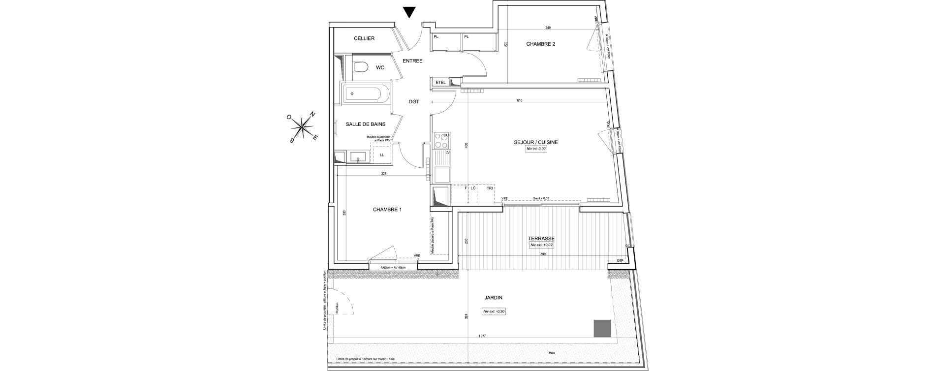 Appartement T3 de 62,51 m2 &agrave; Toulouse Guillaumet