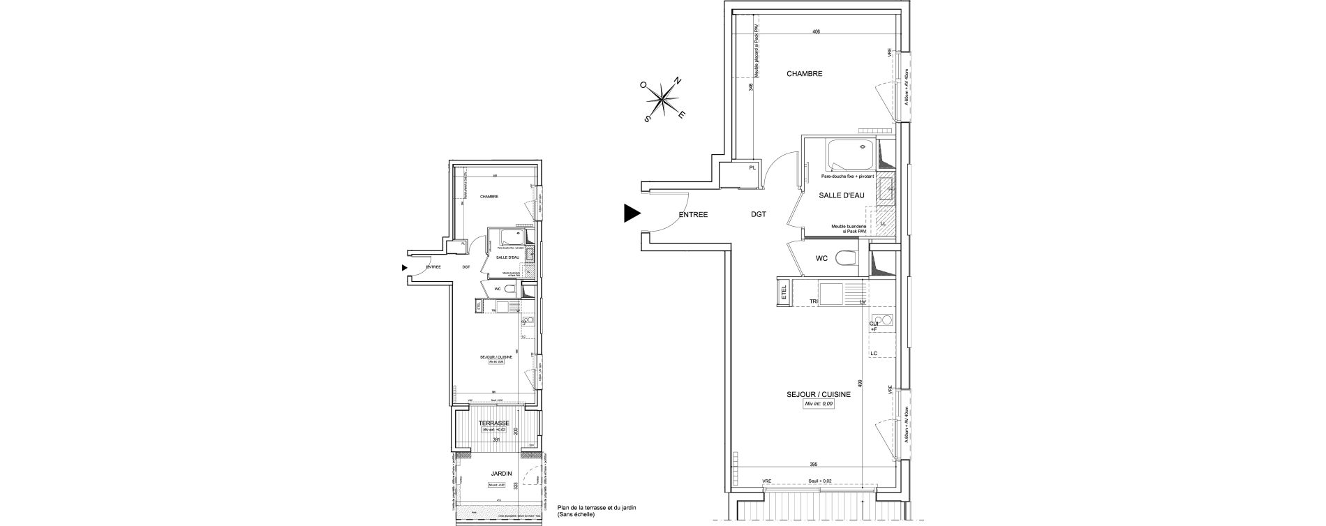 Appartement T2 de 44,88 m2 &agrave; Toulouse Guillaumet