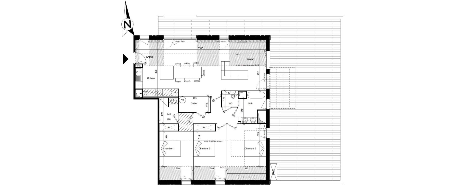 Appartement T4 de 114,60 m2 &agrave; Toulouse Argoulets