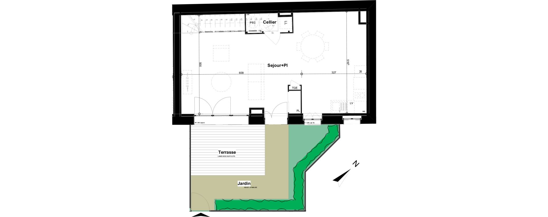 Duplex T4 de 88,28 m2 &agrave; Toulouse Bonnefoy