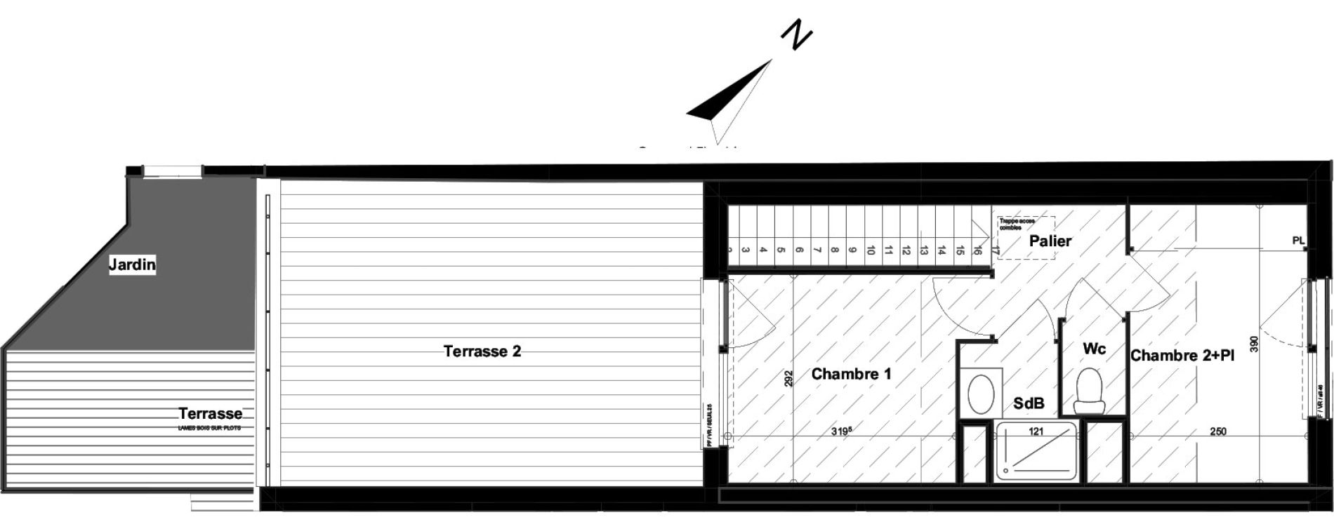 Duplex T3 de 64,52 m2 &agrave; Toulouse Bonnefoy