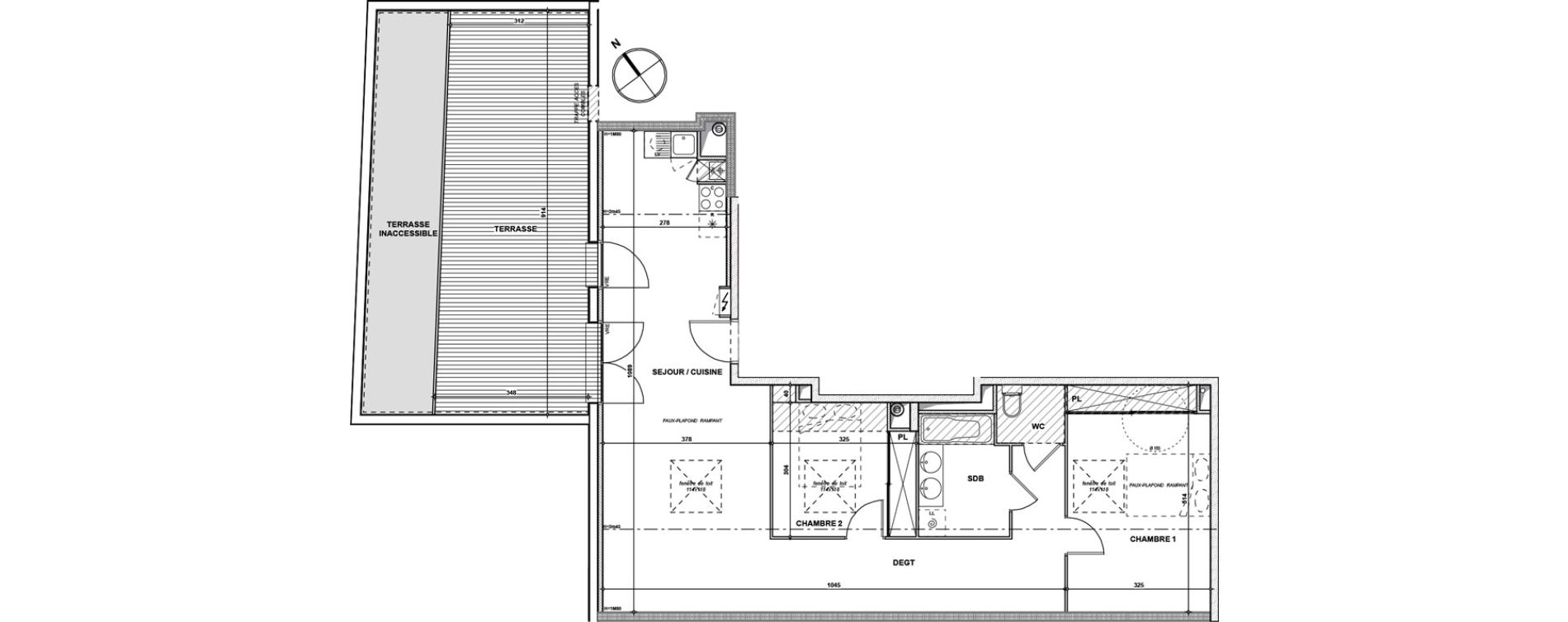 Appartement T3 de 82,10 m2 &agrave; Toulouse Croix daurade