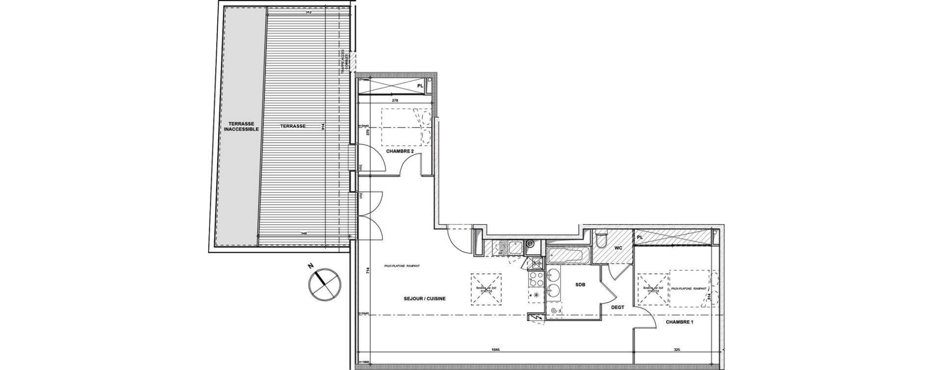Appartement T3 de 82,20 m2 &agrave; Toulouse Croix daurade