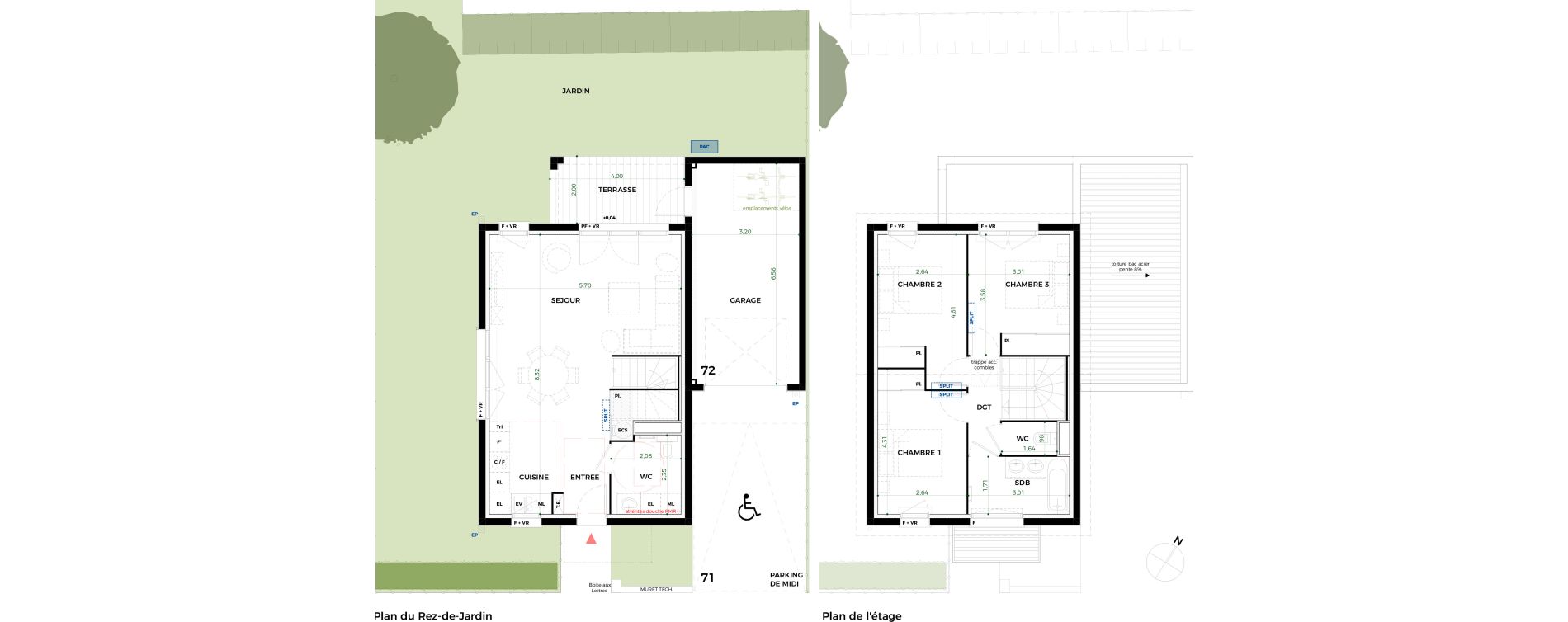 Villa T4 de 85,01 m2 &agrave; Tournefeuille Vitarelles