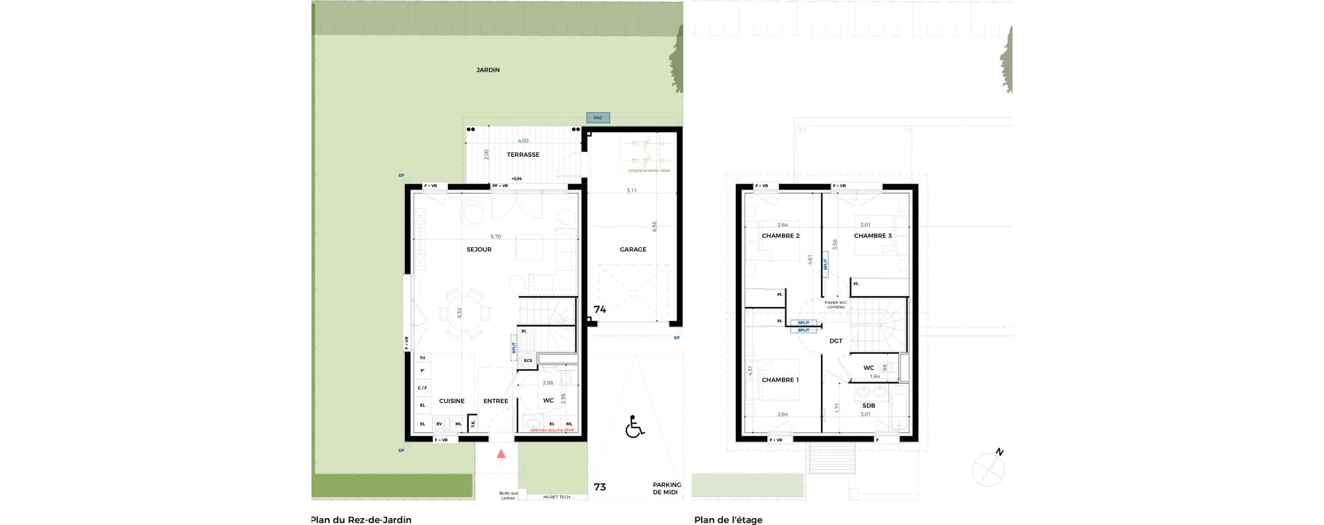 Villa T4 de 85,01 m2 &agrave; Tournefeuille Vitarelles