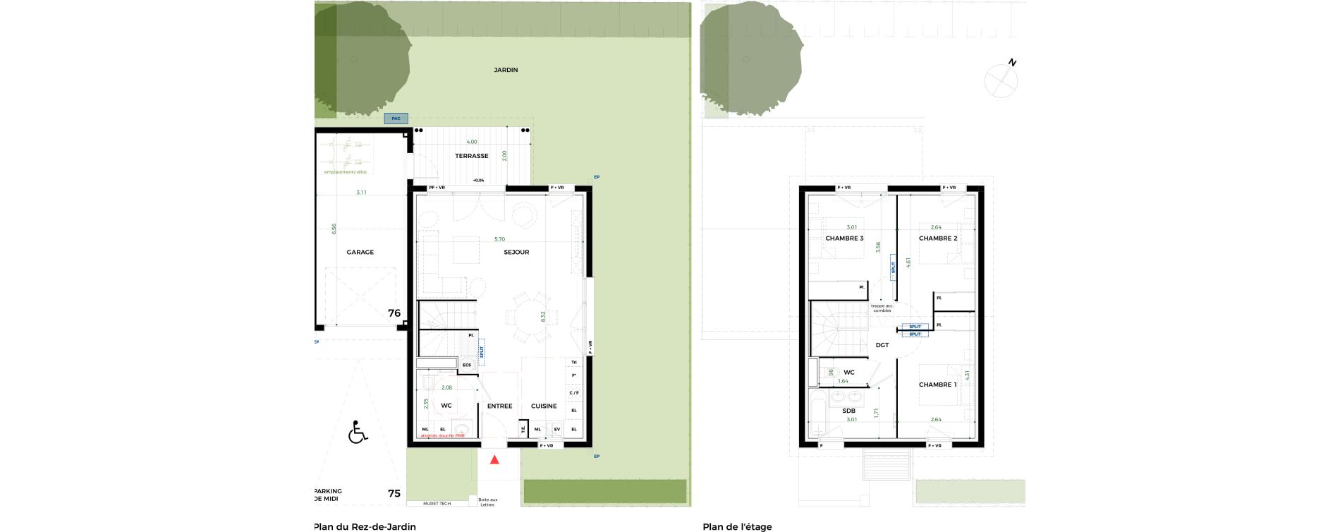 Villa T4 de 85,01 m2 &agrave; Tournefeuille Vitarelles