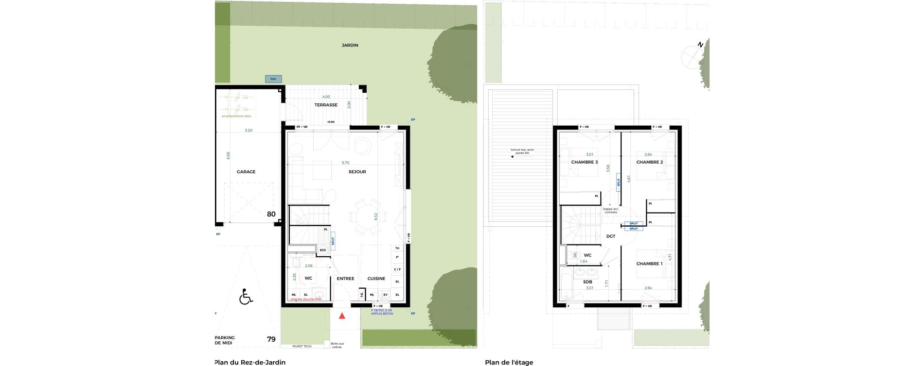 Villa T4 de 85,01 m2 &agrave; Tournefeuille Vitarelles