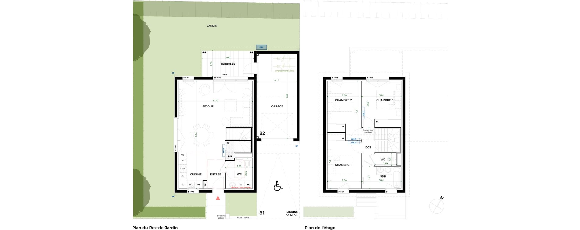 Villa T4 de 85,01 m2 &agrave; Tournefeuille Vitarelles