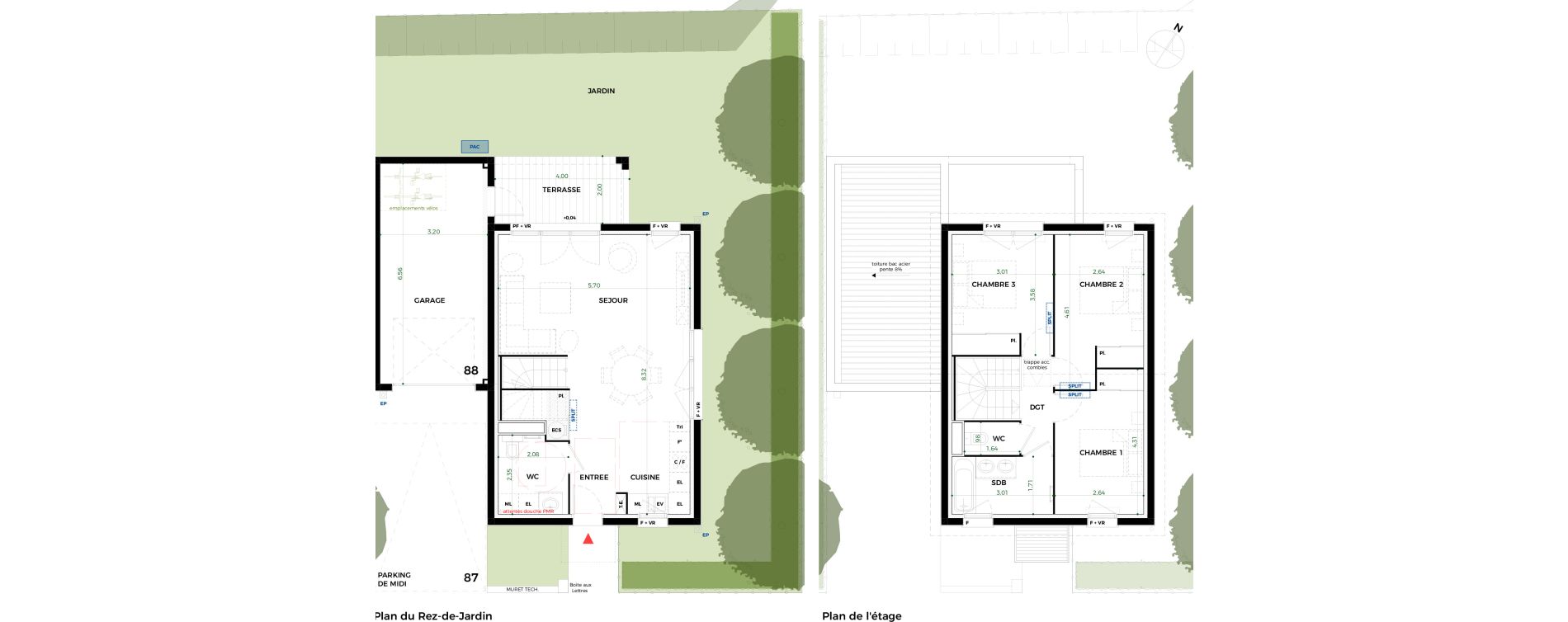 Villa T4 de 85,01 m2 &agrave; Tournefeuille Vitarelles