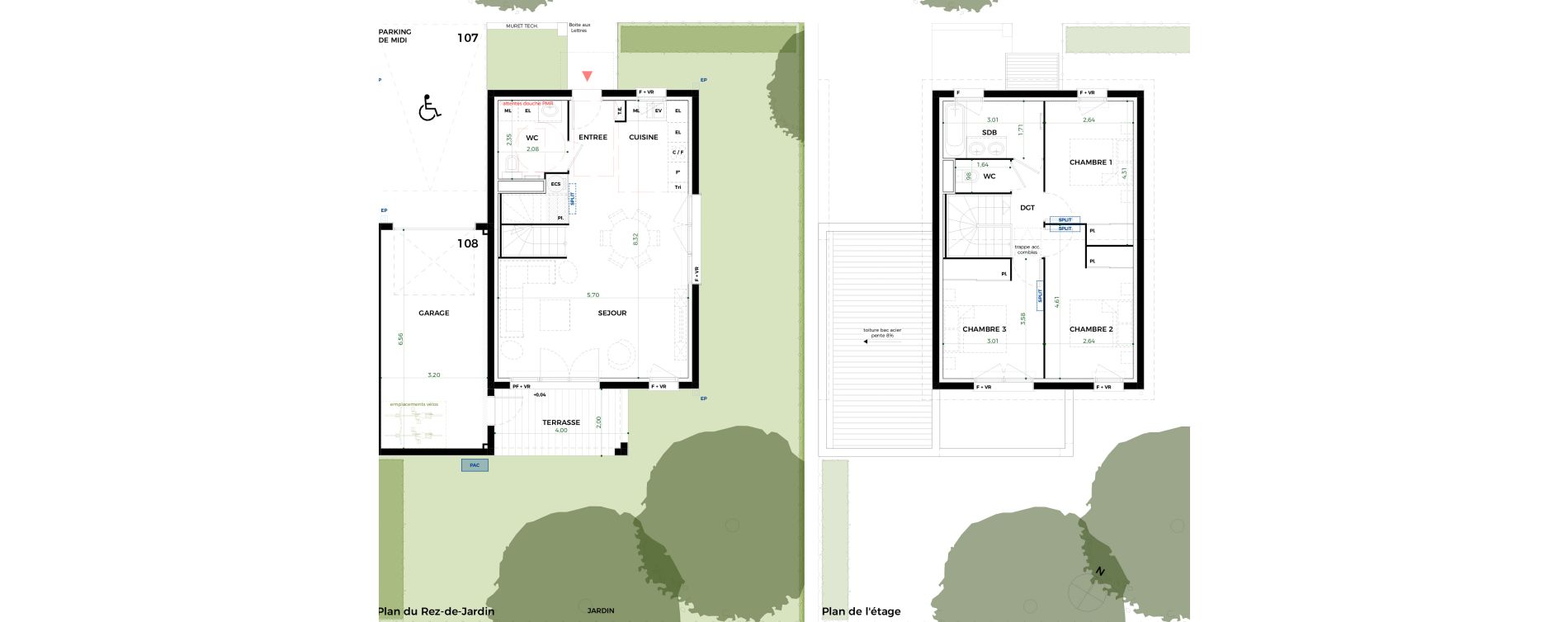 Villa T4 de 85,01 m2 &agrave; Tournefeuille Vitarelles