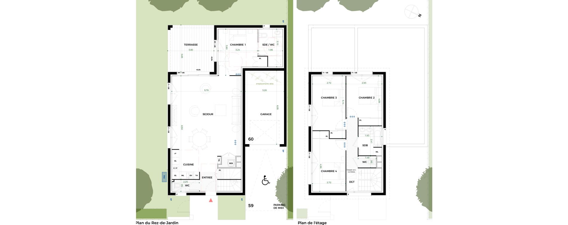 Villa T5 de 115,89 m2 &agrave; Tournefeuille Vitarelles